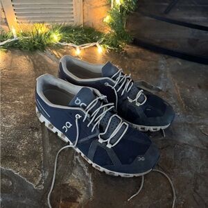 On cloud running Men's dark blue Athletic Shoes